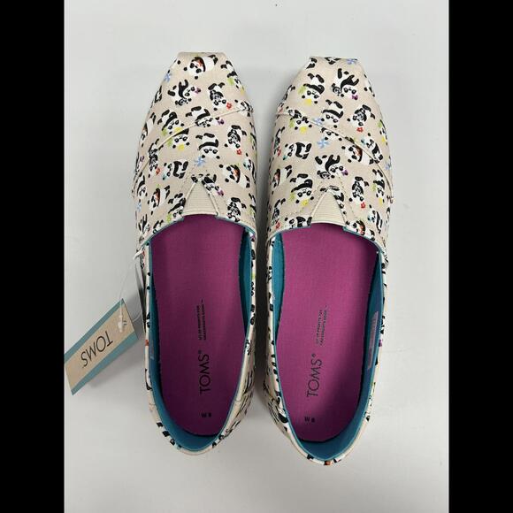 TOMS Panda Print Slip-On Shoes - Picture 4 of 9